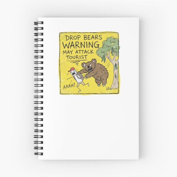 Item preview, Funny Drop Bear Attack Tourist Australian Legend Warning Sign  designed and sold by Yellowriversss.