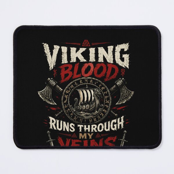Item preview, Viking Blood Runs Through My Veins Norse Heritage Warrior designed and sold by RetroMini2026.