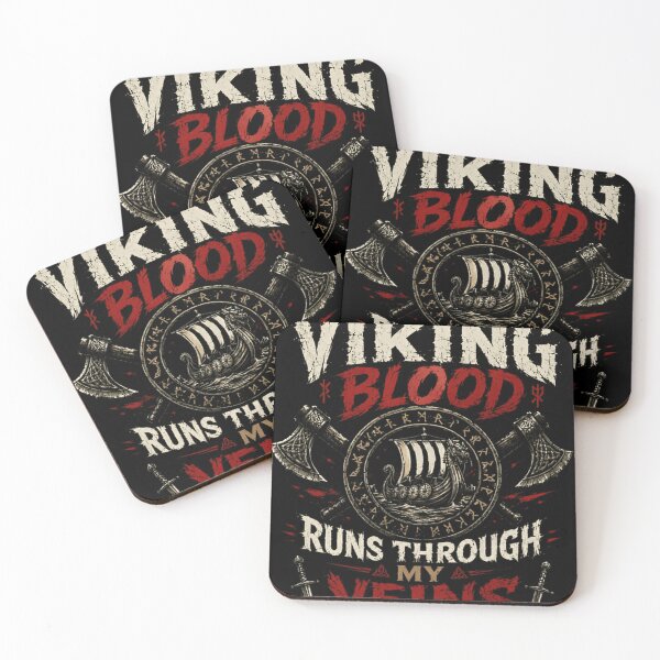 Item preview, Viking Blood Runs Through My Veins Norse Heritage Warrior designed and sold by RetroMini2026.