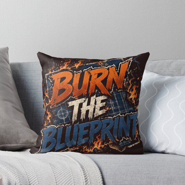 Item preview, Burn The Blueprint — Fire Streetwear Typography designed and sold by NUFADE.