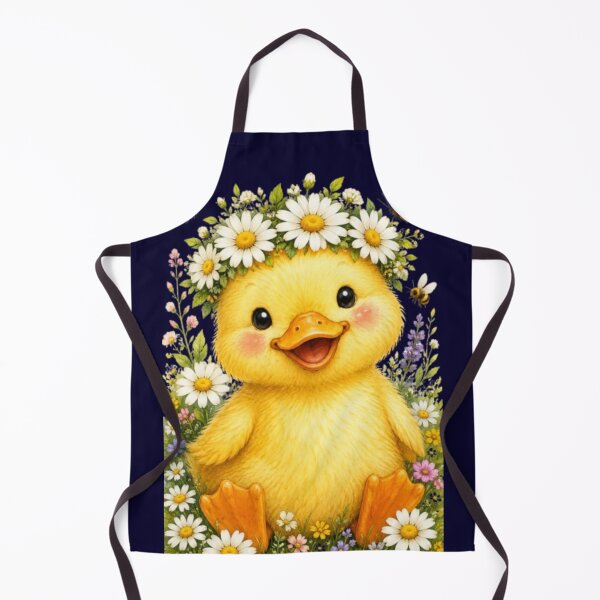Item preview, Cute Baby Duck Wearing Daisy Flower Crown Watercolor Spring Floral Animal Illustration designed and sold by HopeAndHustle.