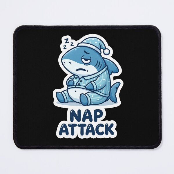 Item preview, Sleepy Shark Wearing Pajamas Nap Attack designed and sold by Owcomm.