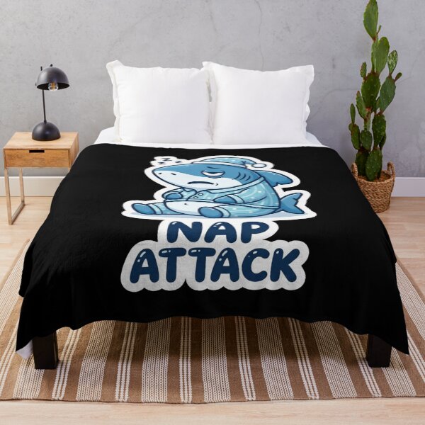 Item preview, Sleepy Shark Wearing Pajamas Nap Attack designed and sold by Owcomm.