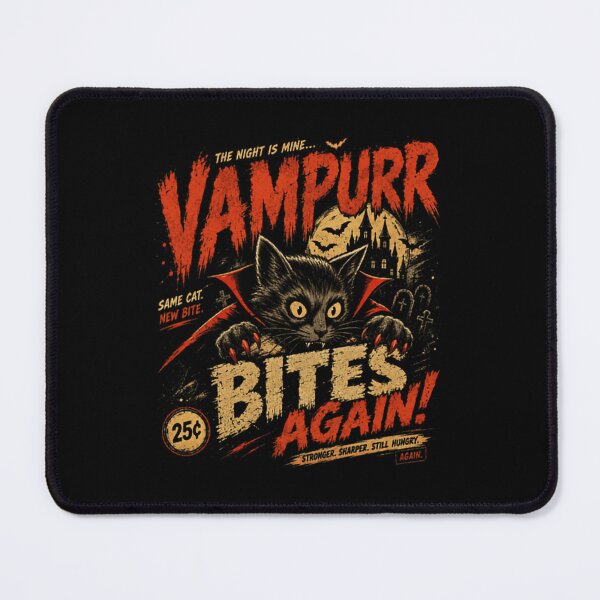Item preview, Vampurr Bites Again! Vampire Cat Halloween Horror Feline Lover designed and sold by RetroMini2026.