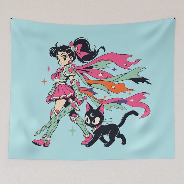 Item preview, Cosmic Warrior and Shadow Cat Companion designed and sold by AwesomeBeyondLimits.