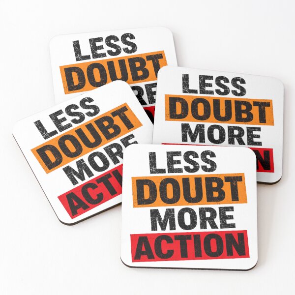 Item preview, Less Doubt More Action Motivational Typography designed and sold by the-dovlat.