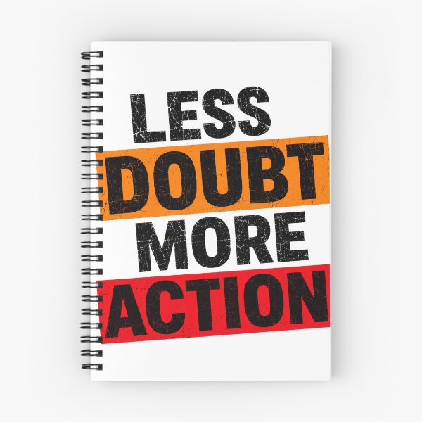 Item preview, Less Doubt More Action Motivational Typography designed and sold by the-dovlat.