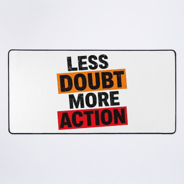 Item preview, Less Doubt More Action Motivational Typography designed and sold by the-dovlat.