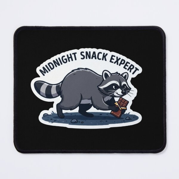 Item preview, Midnight Snack Expert Raccoon Eating Chocolate designed and sold by Owcomm.