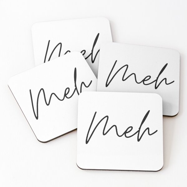 Item preview, Meh Minimalist Script Quote Typography designed and sold by GalaMine.