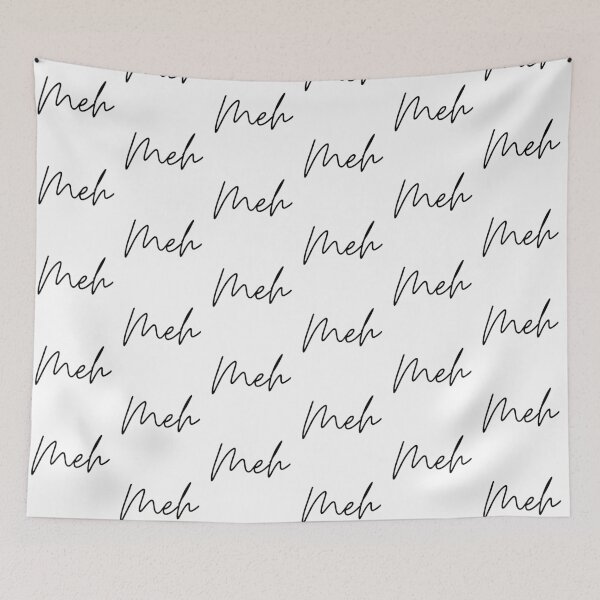 Item preview, Meh Minimalist Script Quote Typography designed and sold by GalaMine.