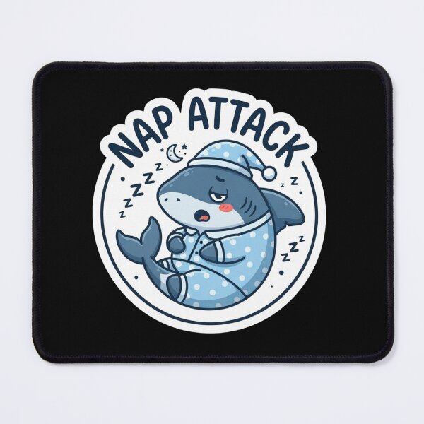 Item preview, Cute Sleeping Shark Nap Attack Cartoon designed and sold by Owcomm.