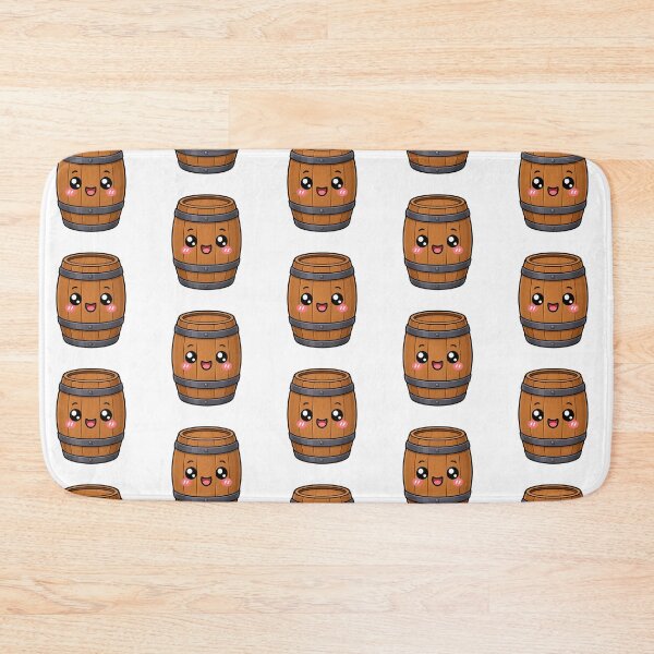 Item preview, Cute Kawaii Wooden Barrel Happy Wooden Object Illustration designed and sold by Seculinator.
