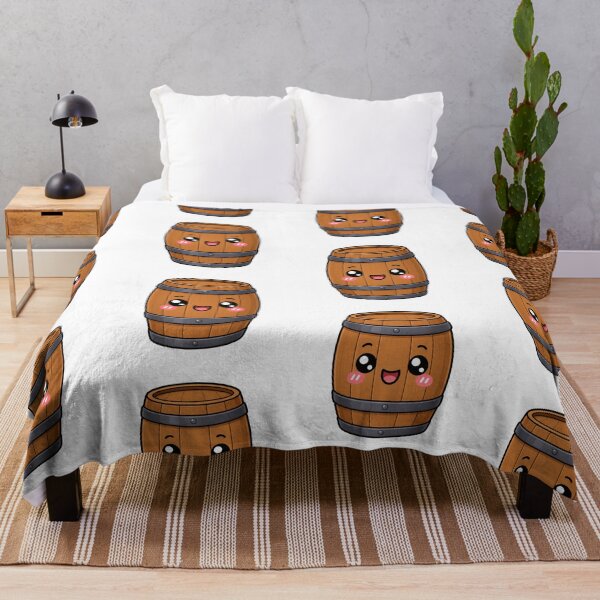 Item preview, Cute Kawaii Wooden Barrel Happy Wooden Object Illustration designed and sold by Seculinator.