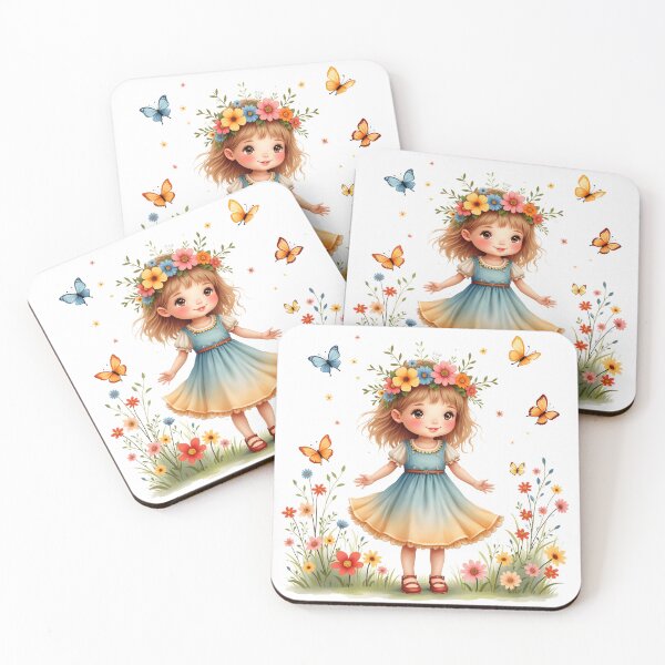 Item preview, Butterfly Blossom Girl Watercolor Clip Art designed and sold by nncreator.
