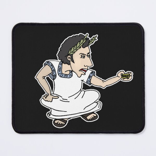 Item preview, Funny Roman Emperor Counting Coins Cartoon | Sarcastic Ancient Rome Money Sticker designed and sold by MyxaART.
