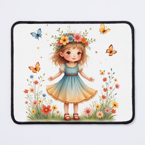 Item preview, Butterfly Blossom Girl Watercolor Clip Art designed and sold by nncreator.