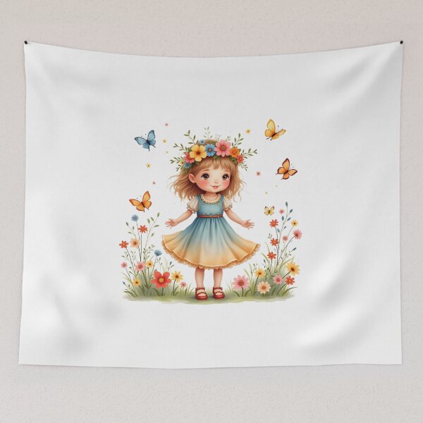 Item preview, Butterfly Blossom Girl Watercolor Clip Art designed and sold by nncreator.