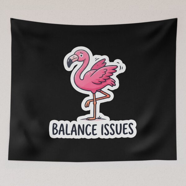 Item preview, Funny Pink Flamingo Having Balance Issues designed and sold by Owcomm.