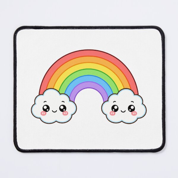Item preview, Cute Kawaii Rainbow Happy Sky Clouds Illustration designed and sold by Seculinator.