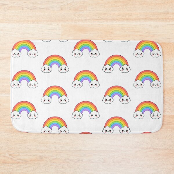 Item preview, Cute Kawaii Rainbow Happy Sky Clouds Illustration designed and sold by Seculinator.