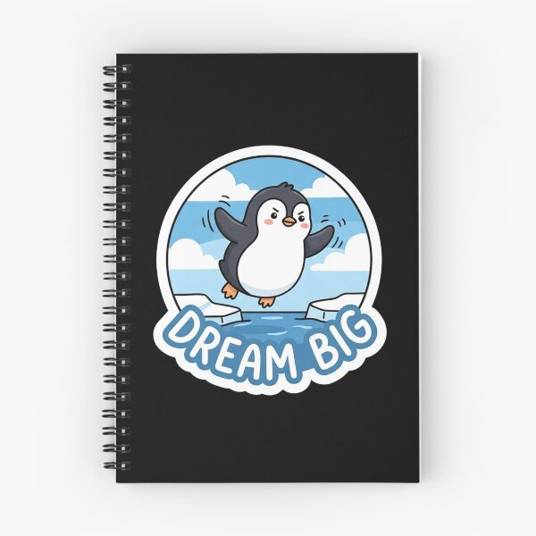 Item preview, Cute Penguin Jumping Dream Big Illustration designed and sold by Owcomm.