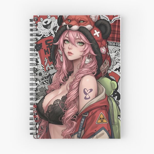 Item preview, Cyber Fox Girl Anime Aesthetic | Pink Hair Kitsune Streetwear Techwear Waifu Art designed and sold by Dyan4.
