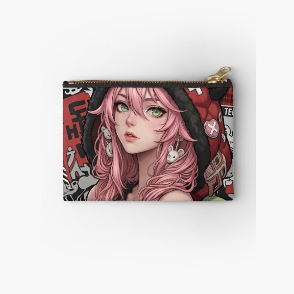 Item preview, Cyber Fox Girl Anime Aesthetic | Pink Hair Kitsune Streetwear Techwear Waifu Art designed and sold by Dyan4.