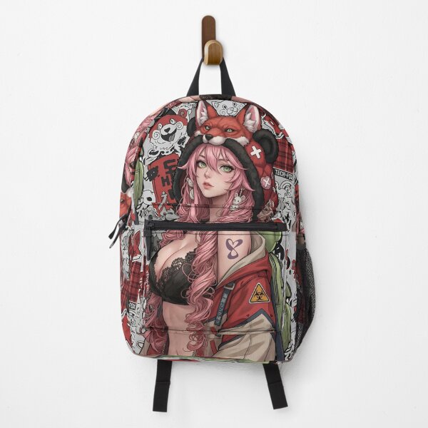 Item preview, Cyber Fox Girl Anime Aesthetic | Pink Hair Kitsune Streetwear Techwear Waifu Art designed and sold by Dyan4.