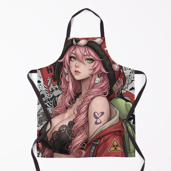 Item preview, Cyber Fox Girl Anime Aesthetic | Pink Hair Kitsune Streetwear Techwear Waifu Art designed and sold by Dyan4.