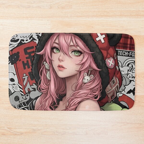 Item preview, Cyber Fox Girl Anime Aesthetic | Pink Hair Kitsune Streetwear Techwear Waifu Art designed and sold by Dyan4.
