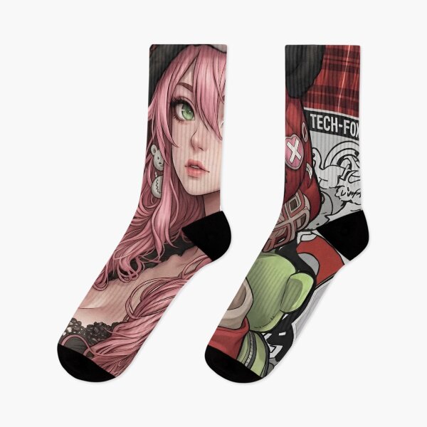 Item preview, Cyber Fox Girl Anime Aesthetic | Pink Hair Kitsune Streetwear Techwear Waifu Art designed and sold by Dyan4.