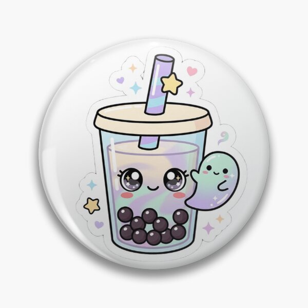Item preview, Ghost Boba Bubble Tea Sticker | Cute Kawaii Pastel Boba | MONOFLUX designed and sold by MonoFlux.