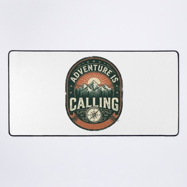 Item preview, Adventure Is Calling Vintage Mountain T-Shirt | Retro Camping & Hiking Typography | Outdoor Nature Graphic Tee designed and sold by Faisal Shah.