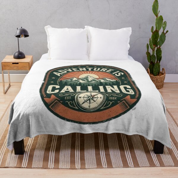 Item preview, Adventure Is Calling Vintage Mountain T-Shirt | Retro Camping & Hiking Typography | Outdoor Nature Graphic Tee designed and sold by Faisal Shah.