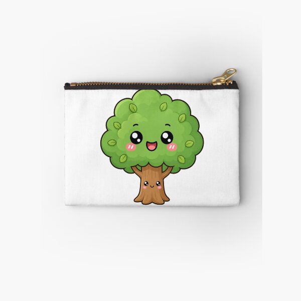 Item preview, Cute Kawaii Tree Happy Green Nature Illustration designed and sold by Seculinator.