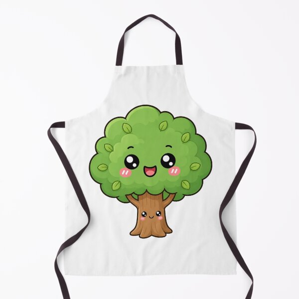 Item preview, Cute Kawaii Tree Happy Green Nature Illustration designed and sold by Seculinator.