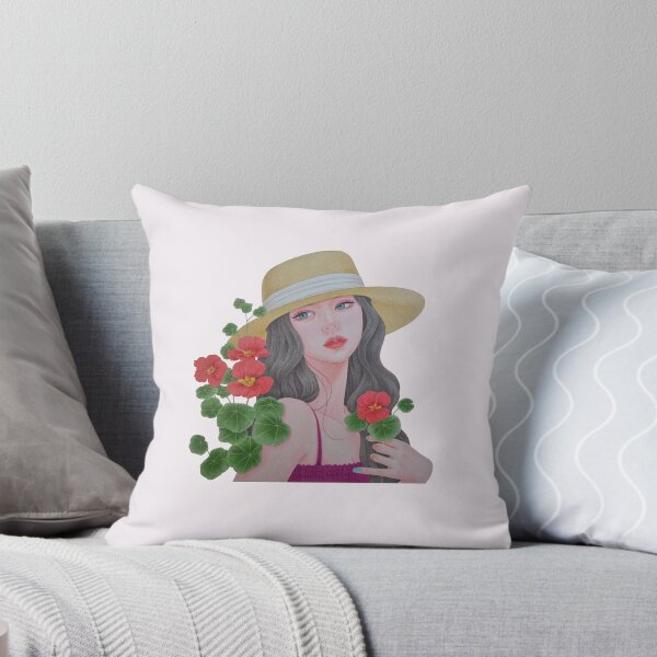 Item preview, Girl with Nasturtium Flowers designed and sold by KJAStudio.