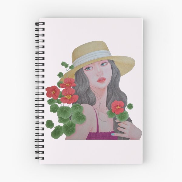 Item preview, Girl with Nasturtium Flowers designed and sold by KJAStudio.
