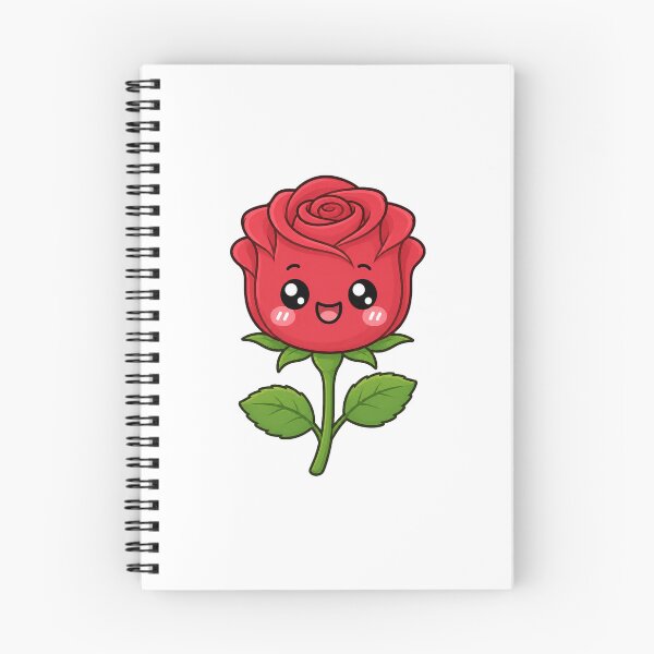 Item preview, Cute Kawaii Rose Happy Red Flower Illustration designed and sold by Seculinator.