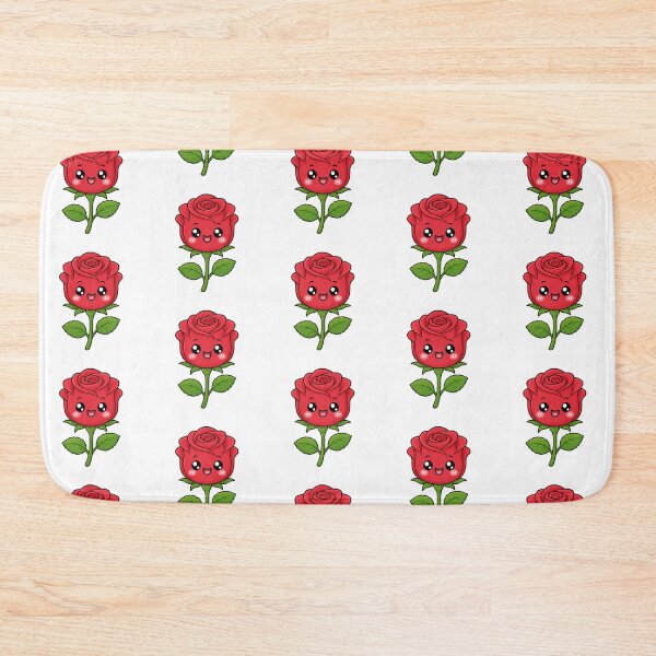 Item preview, Cute Kawaii Rose Happy Red Flower Illustration designed and sold by Seculinator.