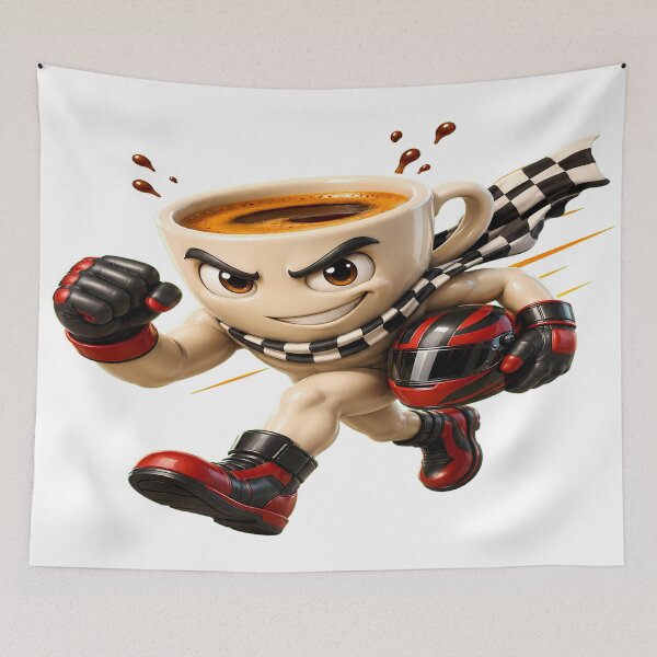 Item preview, Nitro Espresso Racing Coffee Mascot designed and sold by AI Experiment Lab.
