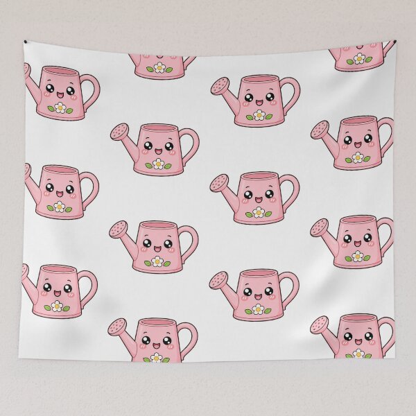 Aperçu de l'œuvre Cute Kawaii Watering Can Happy Garden Illustration créée et vendue par Seculinator.