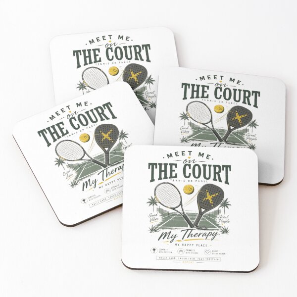 Item preview, Meet Me On The Court Tennis Padel Design  My Therapy Racquet Sport Lover Apparel  Tennis Player Gift designed and sold by Life Quotes.