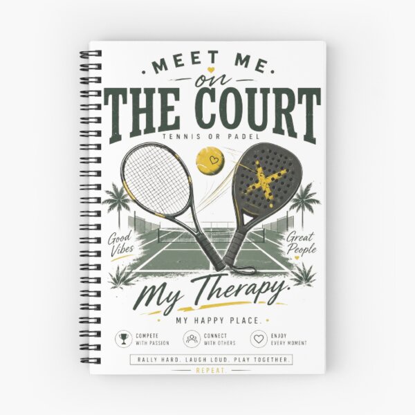 Item preview, Meet Me On The Court Tennis Padel Design  My Therapy Racquet Sport Lover Apparel  Tennis Player Gift designed and sold by Life Quotes.