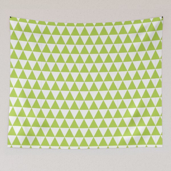 Item preview, White And Lime Triangle Grid Pattern designed and sold by pattern-archive.