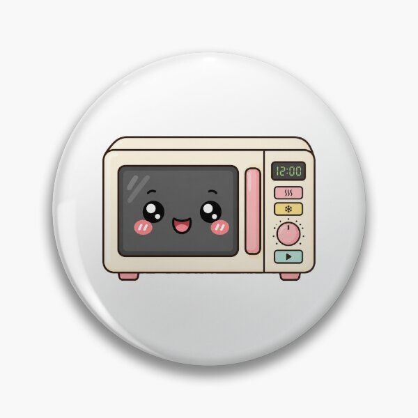 Item preview, Cute Kawaii Microwave Happy Kitchen Appliance Illustration designed and sold by Seculinator.