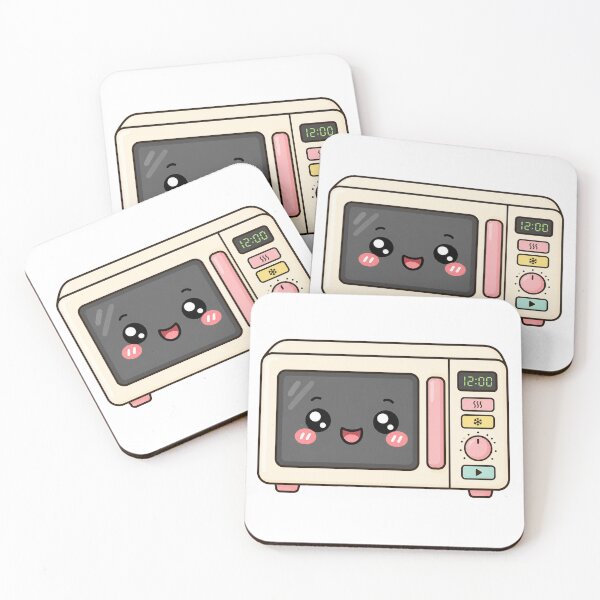 Item preview, Cute Kawaii Microwave Happy Kitchen Appliance Illustration designed and sold by Seculinator.