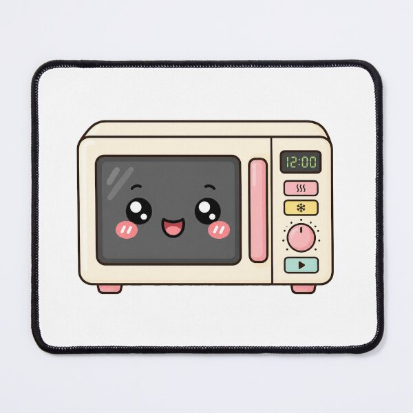 Item preview, Cute Kawaii Microwave Happy Kitchen Appliance Illustration designed and sold by Seculinator.