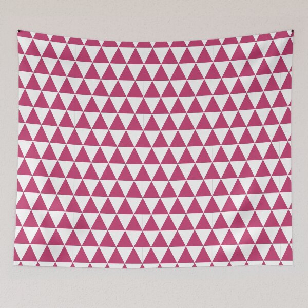 Item preview, White And Magenta Triangle Grid Pattern designed and sold by pattern-archive.